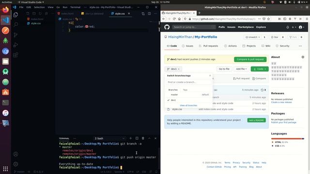 GitBasic14 Push Local Git Branch To github and Delete Branch From GitHub Remote and Testing Git Clo