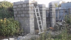 Душ и туалет из блоков 2 часть