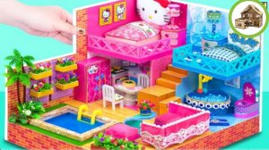 Теплый и холодный дом hello kitty и замороженной спальной комнатой для двоих из картона #66