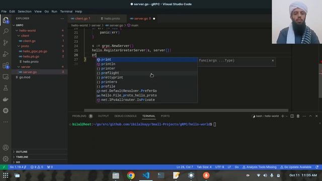 gRPC Project | Hello World in gPRC | Connecting Client and Server смотреть онлайн