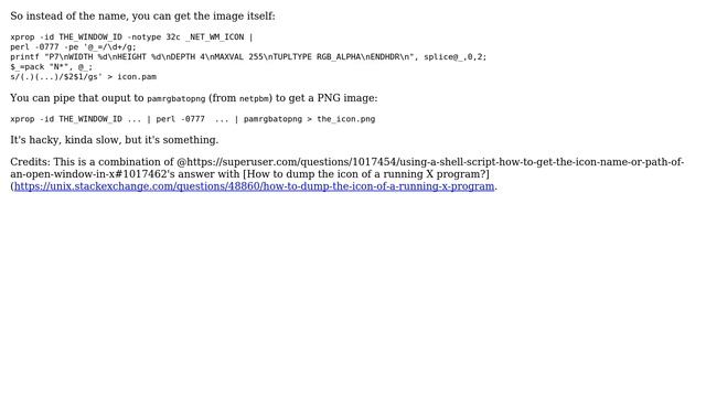 How to get the icon name (or path) of an open window in X-based window manager? смотреть онлайн