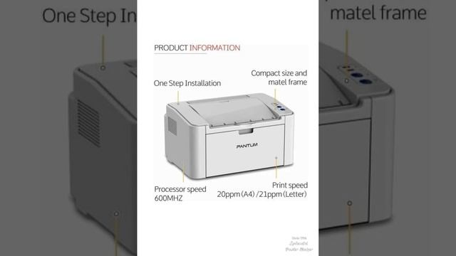 Pantum P2210 Grey Single Function Monochrome Laser Printer