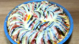 Аппетитный РАТАТУЙ из кабачка, баклажана и помидор.