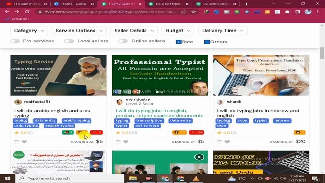 Earn Money Online from typing Jobs | Fiverr typing job low competition Keywords | @hbaservices