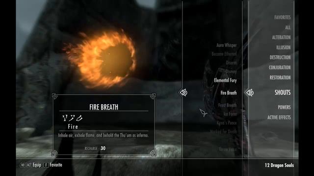 Skyrim Demo test epic Dragon fight