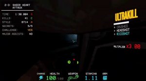 ULTRAKILL: MAP 2-3: Sheer Heart Attack (New Game, All Secrets/Kills, Challenge, P Rank)