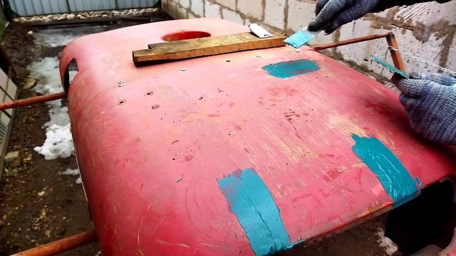 Дизельный минитрактор,сделал крылья,покраска. смотреть онлайн