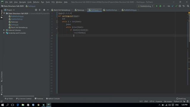 Selection Sort in Python - #Hindi