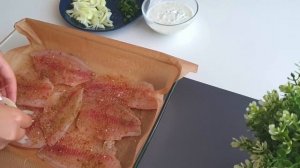 Рецепт Нежной Телапии в йогуртовом соусе