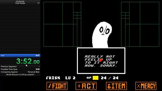 --OLD-- Undertale - Hard Mode/Frisk Mode Speedrun - 7:35 RTA --OLD-- смотреть онлайн