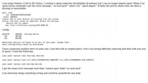 Ubuntu: Replacing a disk in zpool
