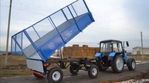 Прицеп тракторный самосвальный 2ПТС 4,5 с надставными сетчатыми бортами.