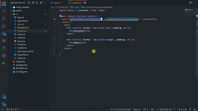 React TypeScript Crash Course: Part-2 Lecture-1 TSX and State in Telugu #venkateshmogili #webguru