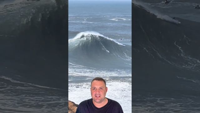 O mundo é GIGANTE! 🌍 Olha essa onda surfada pelo Nic von Rupp em Nazaré! 🌊