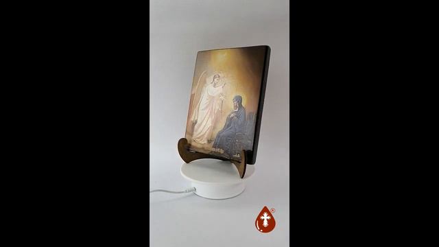 Икона на дереве ручной работы "Благовещение Пресвятой Богородицы"
