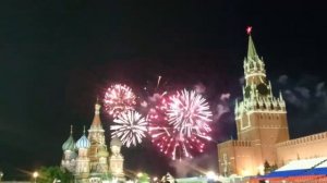 Салют на День Победы, Красная Площадь, Москва 09.05.2018