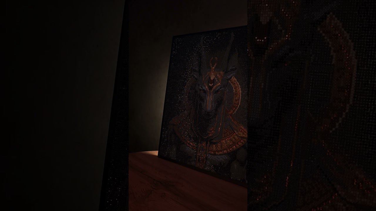 Анубис  древнеегипетский бог, проводник душ  ️  #diamondpainting #satisfying #алмазнаявышивка