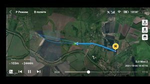 DJI MINI 2 Полет на дальность с вынужденной посадкой