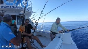 TRIPLE Sailfish Hook Up at Hawkins Bank, Rodrigues, Mauritius