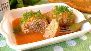 🍲 Тефтели в томатно-сметанном соусе (в микроволновке) — видео рецепт