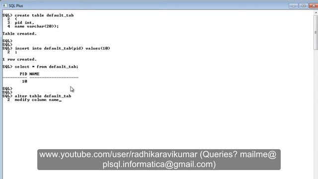 SQL: Default Constraint смотреть онлайн