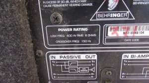 Behringer B1800X (SUBWOOFER) Мощь "18" дюймов