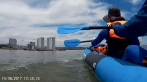 獨木舟 旅程： 霞涌泡泡海海灘 - 寶塔洲 - 黃金海灘 - 老虎州 - 熊貓海灘 - 小徑灣綠道沿海岸線 - 小徑灣 海灘  - 十里銀灘 Aquamarina K2 Kayak