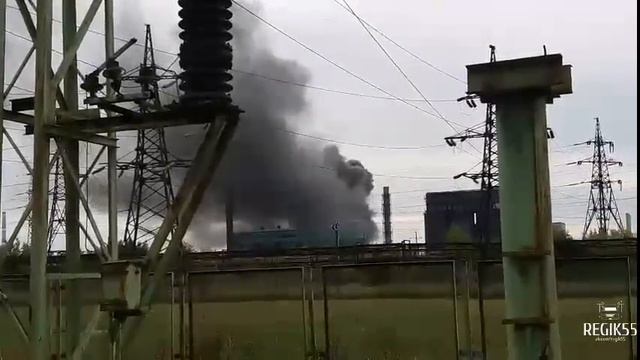 Пожар на НПЗ, Омск (15.09.2016) смотреть онлайн