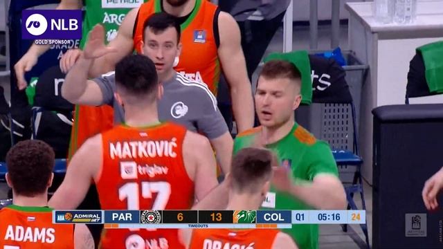 Karlo Matković dunks like a beast (Partizan Mozzart Bet - Cedevita Olimpija, 26.3.2023) смотреть онлайн