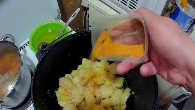 Картофельное пюре в казане