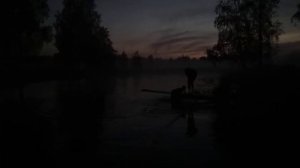 Купание в пруду близ Годеново на закате
