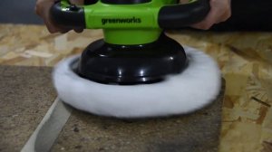 Аккумуляторная полировальная машина Greenworks G24BU10 обзор и полировка