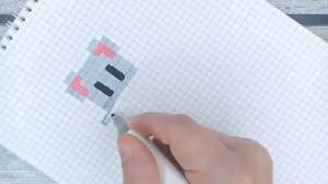 Как нарисовать гиппопотама / Большие рисунки по клеточкам в тетради / Для начинающих / Лайк АРТ