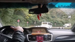 Дорога из Туапсе до поселка Джубга. Едем на отдых к морю в санаторий. Серпантин.