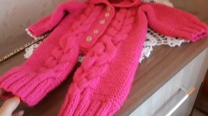 Вязальный Vlog:Детский комбинезон спицами Мишка с косами