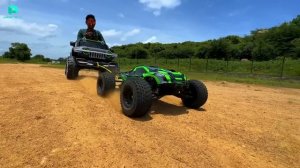 RC Traxxas XRT Vs RC Xmaxx Vs RC Thar Car Unboxing & Fight - Chatpat toy tv