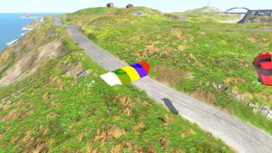 Beamng Speed Bumps vs Truck — краш-тест на высокой скорости — BeamNG Drive