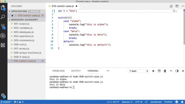 Conditional Statement - switch case  [JavaScript - From Scratch]
