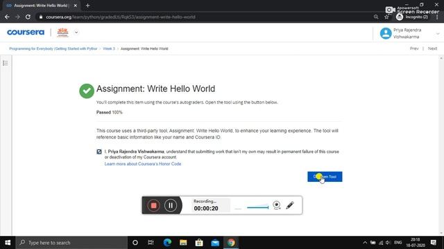 Programming for Everybody (Getting Started with Python) ||Week 3 || Assignment  Coursera