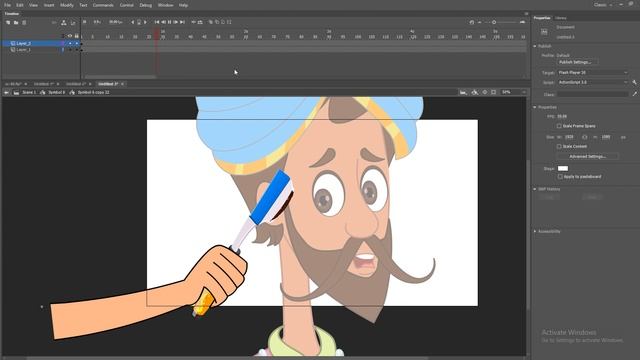 How To Create Beard Cutting Animation | Adobe Animate Hindi (हिंदी) Tutorial смотреть онлайн