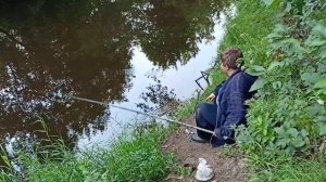 На вечерней  рыбалке Берег реки Перетна