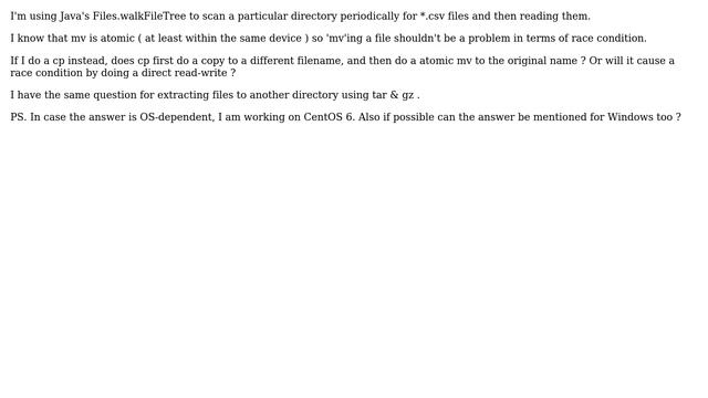Unix & Linux: Do cp and tar create temporary files and then do an atomic mv ? смотреть онлайн