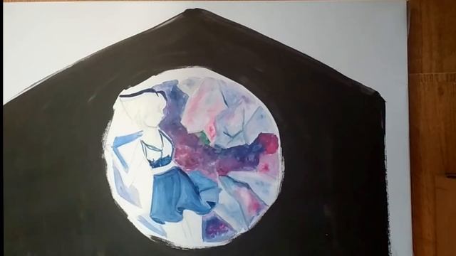 Лунная леди//красочный рисунок// мурал смотреть онлайн