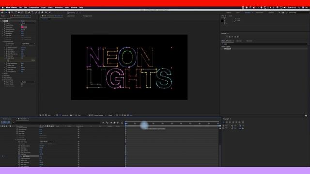 After Effects Easy Neon Text Effect Tutorial (Saber plugin) смотреть онлайн