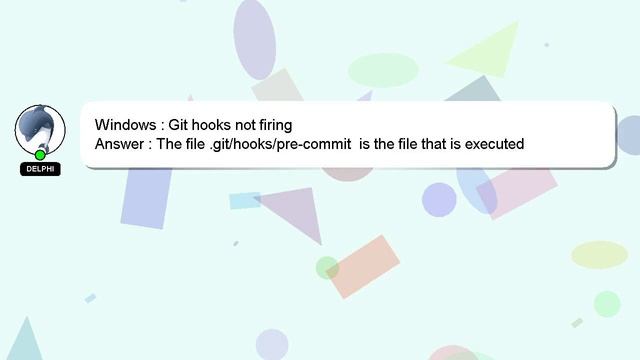 Windows : Git hooks not firing смотреть онлайн