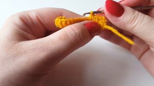 Вязание крючком за переднюю стенку петли