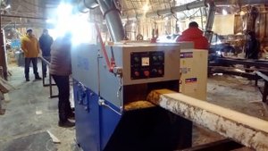 Многопильный станок ДК-160. Показательный процесс работы многопильного станка на производстве