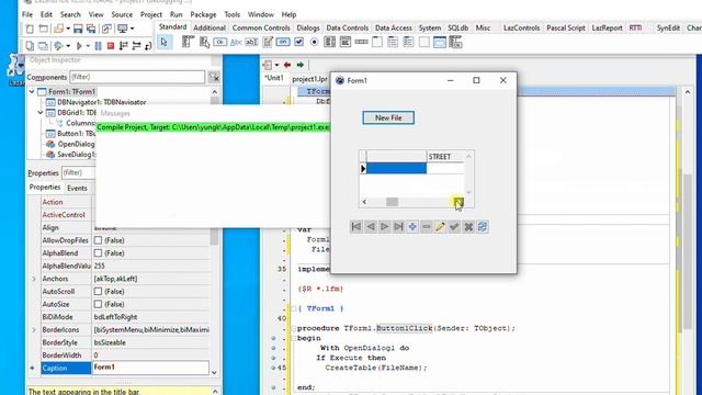 Sample 2 : Program create a Database Table of DBF file in Lazarus. смотреть онлайн