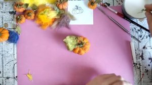 Мастер класс -  ТЫКВА из ваты -  3 часть