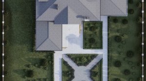 Проект большого двухэтажного дома с гаражом и террасой в неоклассическом стиле. Современная классик